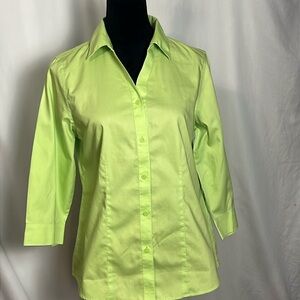 EUC Chico’s wrinkle resistant 100% cotton 3/4 sleeve blouse  (S/0)